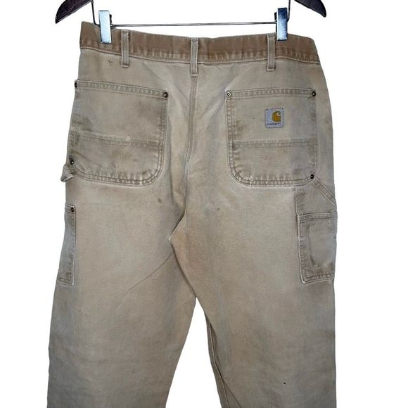 Vintage Carhartt Distressed Faded Double Knee Pants 34X33 - Picture 5 of 6